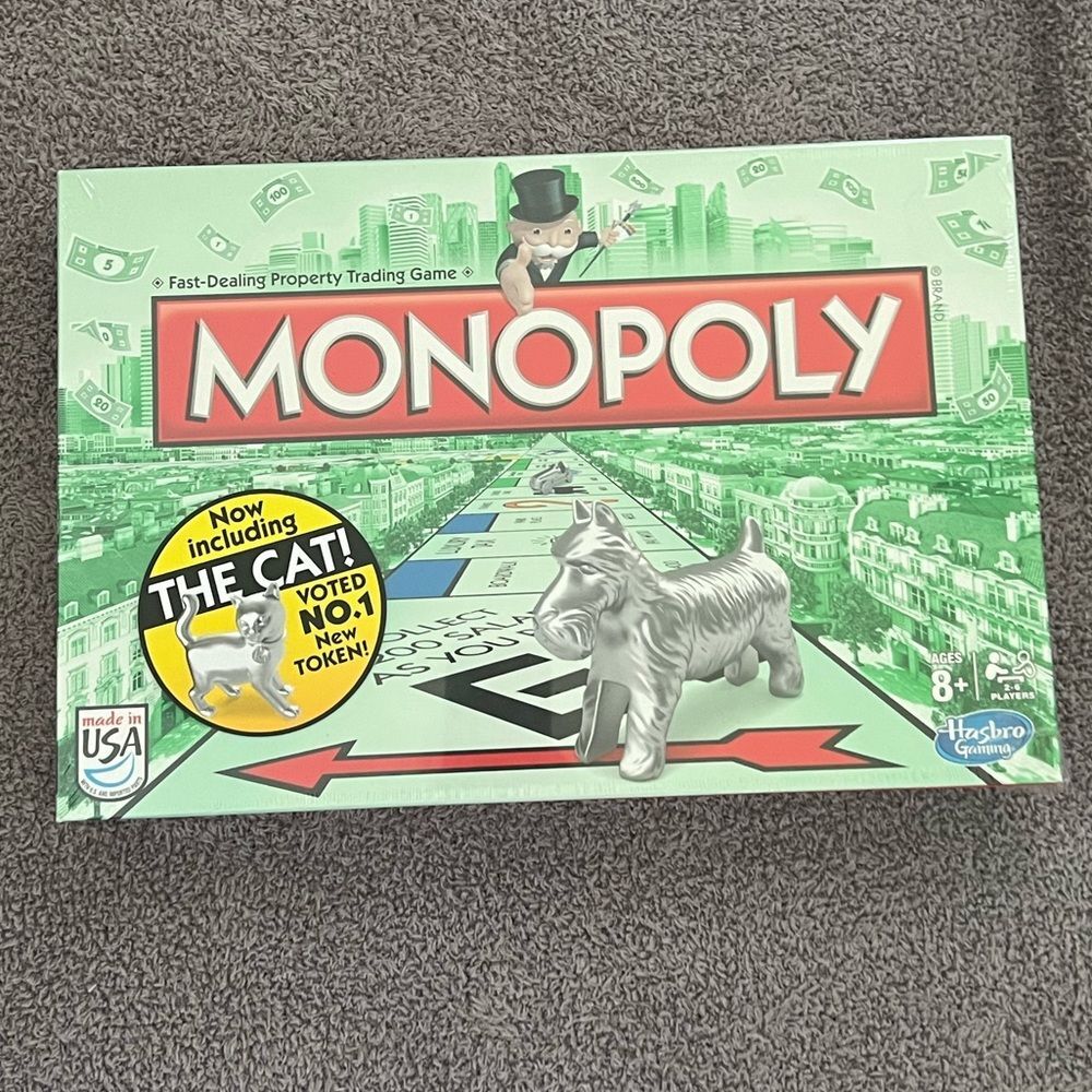 Monopoly Classic Board Game With Cat Token  New